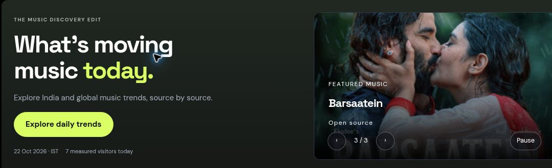 Homepage preview of Hero Banner placement